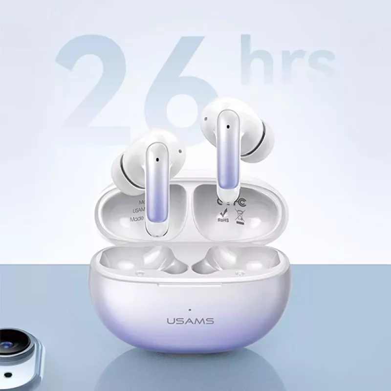 USAMS X-Don-serie TWS Bluetooth 5.3-oordopjes met ENC, wit (US-XD19)