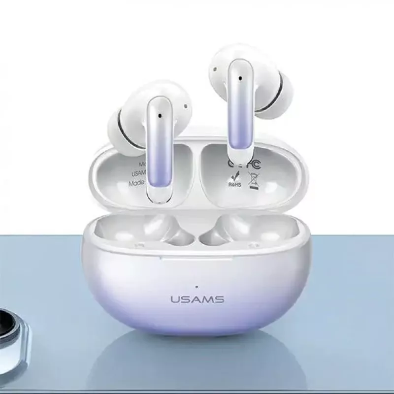 USAMS X-donseries TWS Bluetooth 5.3-oordopjes met ENC, lila-blauw verloop (US-XD19)