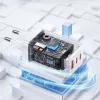 USAMS Sandru-serie CC180TC02 GaN 65W USB-C-oplader (wit) - 2xUSB-C + 1xUSB-A, PD3.0 & QC3.0 snelladen, EU-stekker