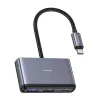 USAMS 5-in-1 USB-C-hub USB 2.0/USB 3.0/USB-C/TF/SD donkergrijs SJ628HUB01 (US-SJ628)