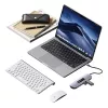 USAMS 10-in-1 USB-C-hub adapter 3x USB 3.0, SD/TF, HDMI, VGA, RJ45, PD 100W, grijs
