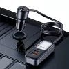 USAMS C40 auto-oplader 3xUSB+2xUSB-C 165W PD+QC snelladen zwart CC213CC01 (US-CC213)