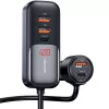 USAMS C40 auto-oplader 3xUSB+2xUSB-C 165W PD+QC snelladen zwart CC213CC01 (US-CC213)