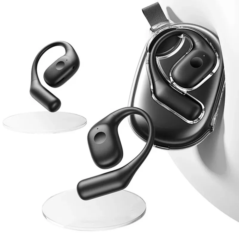 USAMS G26 open-ear draadloze air conduction hoofdtelefoon Bluetooth 5.3 zwart