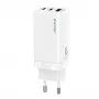 USAMS GaN 65W snellader MT T33 PD 2xUSB-C + USB-A wit CC110TC02 (US-CC110)
