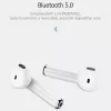 USAMS LU Series True Wireless Stereo Bluetooth 5.0 oordopjes met oplaadcase, wit, BHULU01 (US-LU001)