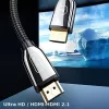 USAMS HDMI 2.1 kabel 3m Ultra HD 8K 48Gbps zwart SJ498HD01