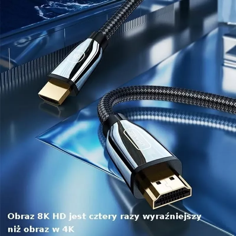 USAMS HDMI 2.1 kabel 3m Ultra HD 8K 48Gbps zwart SJ498HD01
