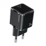 USAMS T42 Mini 25W USB-C PD3.0 snellader (alleen kop) zwart CC140TC01