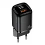USAMS USB-C + USB-A 33W snellader PD3.0 QC3.0 zwart CC152TC01