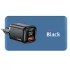 USAMS USB-C + USB-A 33W snellader PD3.0 QC3.0 zwart CC152TC01