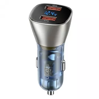 USAMS C29 45W 2xUSB-A snelladen autolader lichtgoud CC154CC01 (US-CC154)