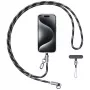 USAMS SJ745 60W USB-C naar USB-C telefoonlanyard met laadkabel 1,2m zwart