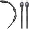USAMS SJ759 U89 100W Fast Charging USB-C-kabel met massager, 1.2m, zwart