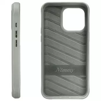 Nimmy back cover voor Apple iPhone 15 Pro 6,1 inch grijs Glasses Cool Cat