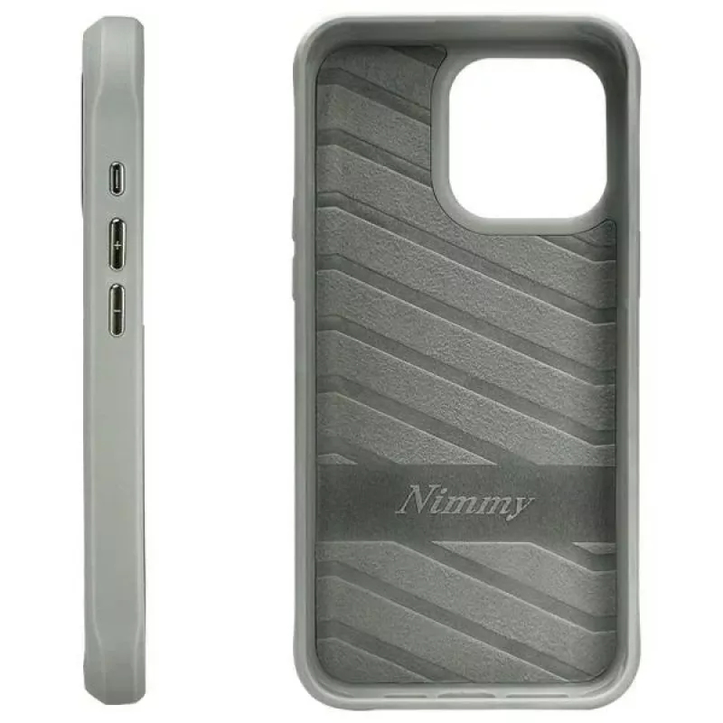 Nimmy hoesje voor iPhone 15 Pro Max 6,7 inch grijs Glasses Cool Cat