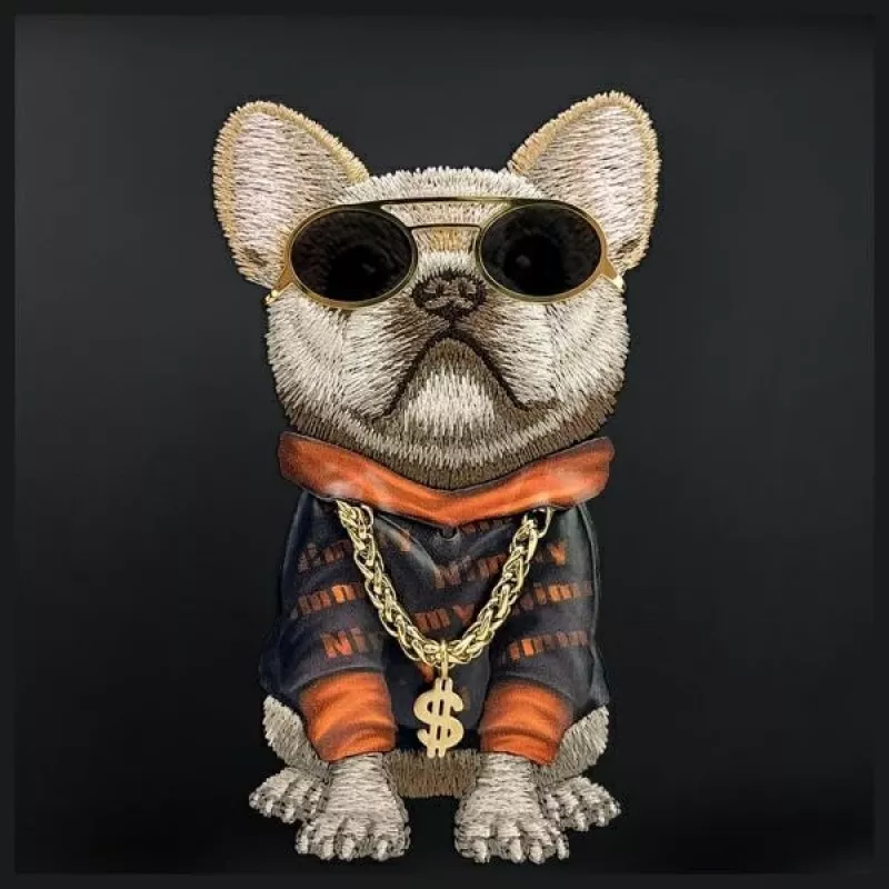 Nimmy Crossbody Bag Cool Dog with Glasses zwart