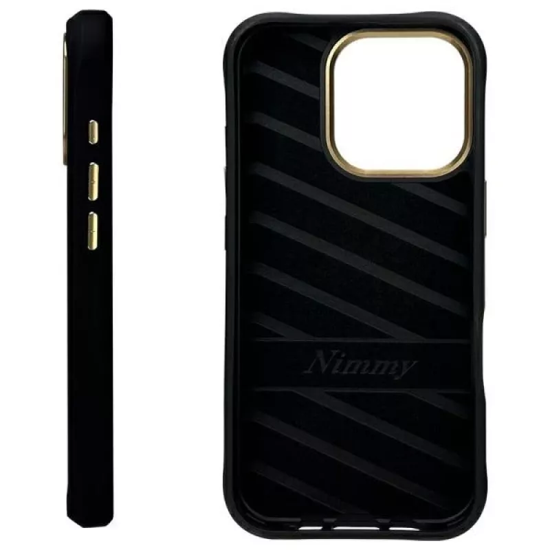 Nimmy Case voor iPhone 16 Pro Max 6,9 inch zwart Glasses Cool Dog