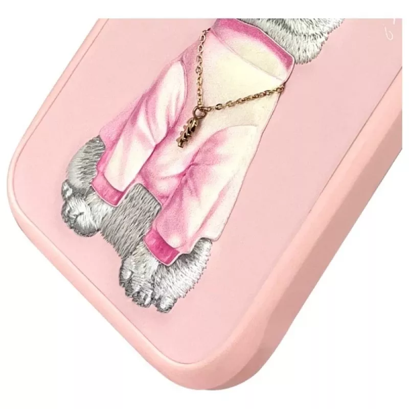 Nimmy Case voor iPhone 16 Pro 6,3 inch roze Glasses Cool Cat