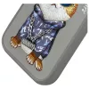 Nimmy Protective Case voor Apple iPhone 16 Pro Max 6,9 inch grijs Glasses Cool Cat Graphic