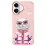 Nimmy Cool&Cute 2.0 Cat Back Cover voor Apple iPhone 16 6,1 inch roze