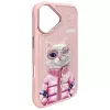 Nimmy Cool&Cute 2.0 Cat Back Cover voor Apple iPhone 16 6,1 inch roze