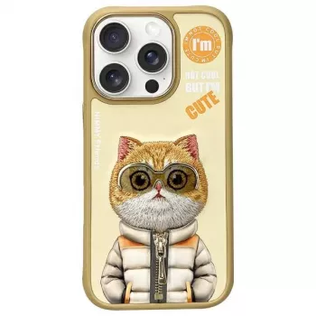 Nimmy Protective Case voor Apple iPhone 16 Pro Max 6.9 inch khaki Cool&Cute 2.0 Cat