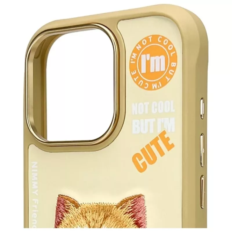 Nimmy Protective Case voor Apple iPhone 16 Pro Max 6.9 inch khaki Cool&Cute 2.0 Cat