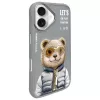 Nimmy Cool&Cute 2.0 Bear Case voor Apple iPhone 16 6,1 inch grijs