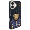 Nimmy Cool&Cute 2.0 Monkey Back Cover voor Apple iPhone 16 6,1 inch - zwart
