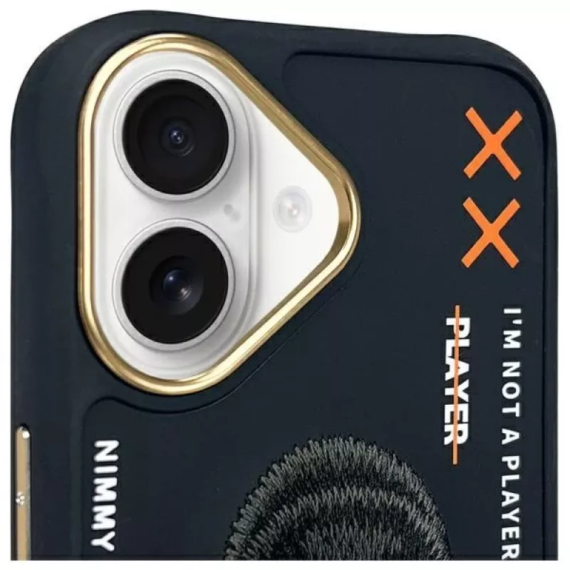 Nimmy Cool&Cute 2.0 Monkey Back Cover voor Apple iPhone 16 6,1 inch - zwart
