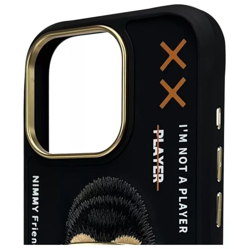 Nimmy Cool&Cute 2.0 Monkey Case voor iPhone 16 Pro Max 6,9 inch zwart