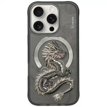 Nimmy Dragon MagSafe-hoesje voor iPhone 16 Pro Max grijs