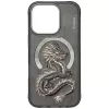 Nimmy Dragon MagSafe-hoesje voor iPhone 16 Pro Max grijs