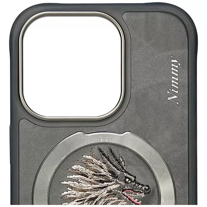 Nimmy Dragon MagSafe-hoesje voor iPhone 16 Pro Max grijs