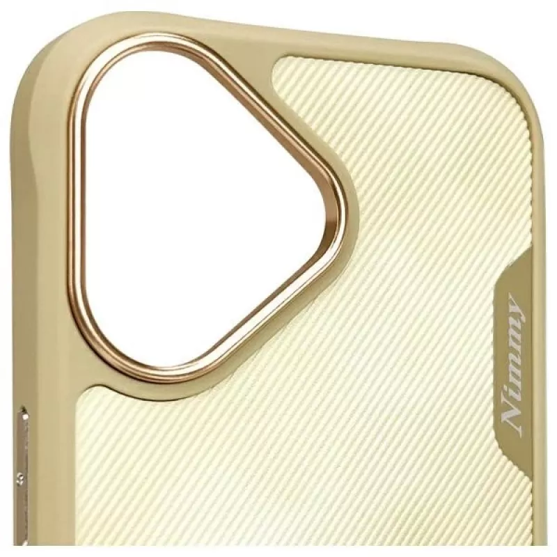 Nimmy Big Eyed Pet 2.0 Cat Case voor Apple iPhone 16 6,1 inch khaki