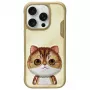 Nimmy BigEyed Pet 2.0 Cat Case voor Apple iPhone 16 Pro 6,3 inch khaki