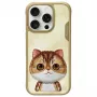 Nimmy Big Eyed Pet 2.0 Cat Case voor Apple iPhone 16 Pro Max 6,9 inch - khaki