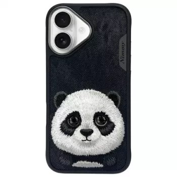 Nimmy Big Eyed Pet 2.0 Panda hoesje voor Apple iPhone 16 6.1 zwart