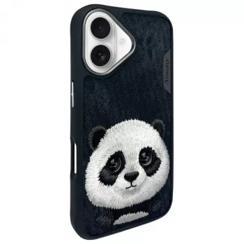 Nimmy Big Eyed Pet 2.0 Panda hoesje voor Apple iPhone 16 6.1 zwart
