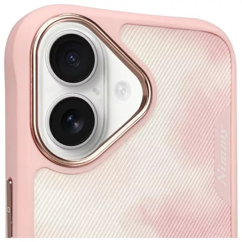Nimmy Big Eyed Pet 2.0 Cat Back Cover Case voor Apple iPhone 16 6,1 inch - roze