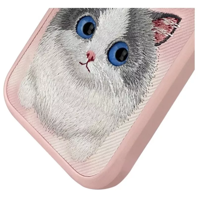 Nimmy Big Eyed Pet 2.0 Cat Case voor Apple iPhone 16 Pro Max 6,9 inch - roze