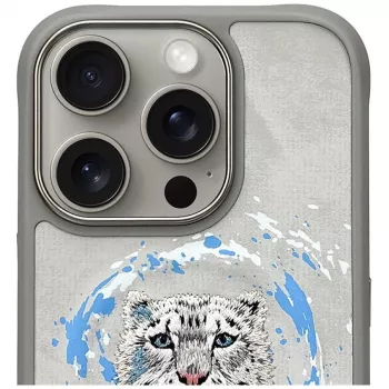 Nimmy Pantera MagSafe-hoesje voor iPhone 16 Pro lichtgrijs