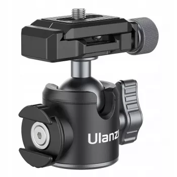 Ulanzi U-80L 3D-kogelkop met Arca-Swiss snelwisselplaat, 20 kg belasting, 360° panoramische rotatie, zwart