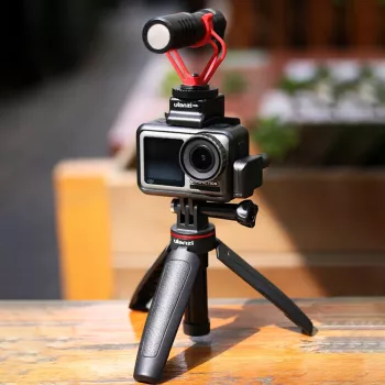 ULANZI MT-09 ministatief, monopod en handgreep voor GoPro, SJCAM, Xiaomi, DJI Osmo Action, zwart