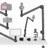 Ulanzi LS25 tafel-C-klem studiosteun voor camera, microfoon, LED-lamp, zwart