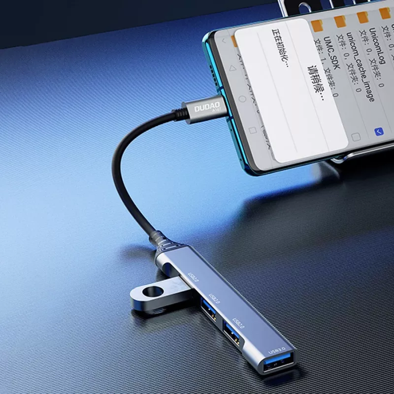 Dudao A16T USB-A Hub 4-Poort USB 2.0 Zwart