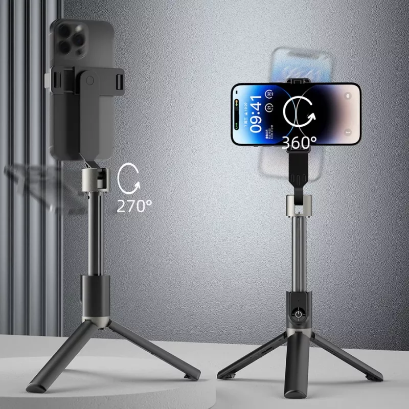 Dudao F18 Bluetooth Selfiestick met Statief 110 cm Zwart