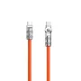Dudao L24CC USB-C naar USB-C haakse kabel 120W 1m 180° draaibaar oranje