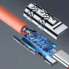 Dudao L24CC USB-C naar USB-C haakse kabel 120W 1m 180° draaibaar oranje